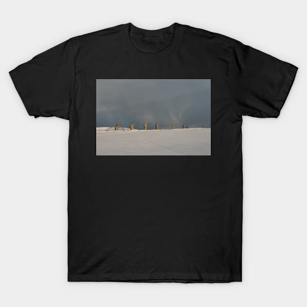 Brodgar Snowstorm T-Shirt by orcadia